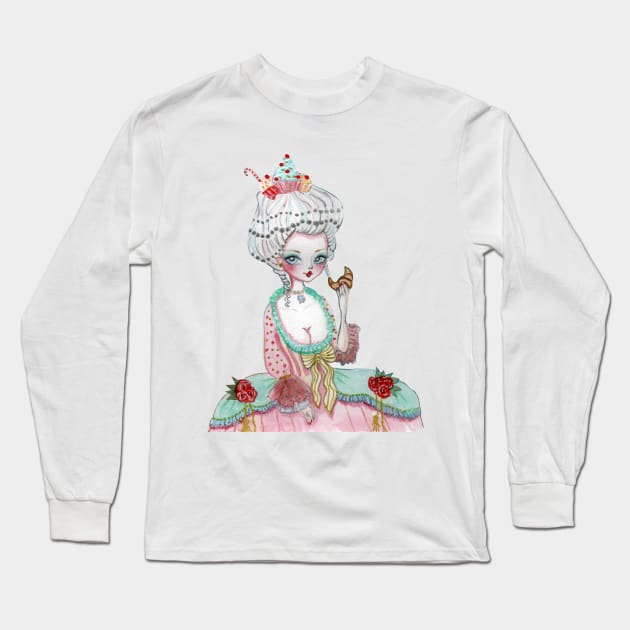 Marie Antoinette Candy Long Sleeve T-Shirt by mapetitepoupee